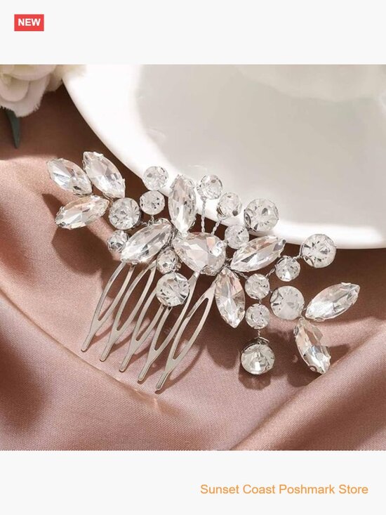 Crystal Wedding Hair Comb Rhinestone Bridal Hairpieces Bridesmaid Clips